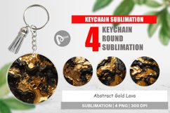 Keychain Abstract Gold Lava Product Image 1