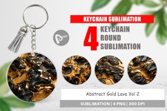 Keychain Abstract Gold Lava Product Image 1