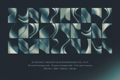 30 Abstract Gradient Blur Backgrounds 01-01 Blue &amp; Teal Product Image 2