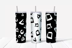 Abstract grunge sublimation design Skinny tumbler wrap design 