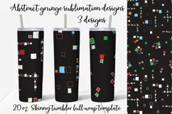 Abstract grunge sublimation design Skinny tumbler wrap design 