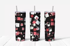 Abstract grunge sublimation design Skinny tumbler wrap design 