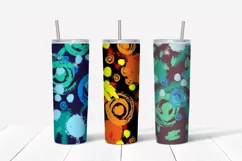 Abstract grunge sublimation design Skinny tumbler wrap design 
