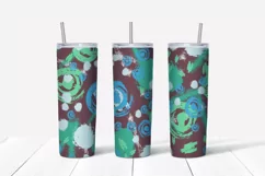 Abstract grunge sublimation design Skinny tumbler wrap design 
