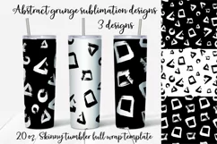 Abstract grunge sublimation design Skinny tumbler wrap design 