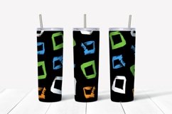 Abstract grunge sublimation design Skinny tumbler wrap design 