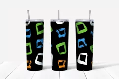 Abstract grunge sublimation design Skinny tumbler wrap design 