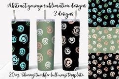 Abstract grunge sublimation design Skinny tumbler wrap design 