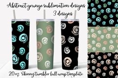 Abstract grunge sublimation design Skinny tumbler wrap design 