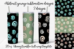 Abstract grunge sublimation design Skinny tumbler wrap design 