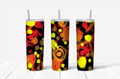 Abstract grunge sublimation design Skinny tumbler wrap design 