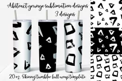 Abstract grunge sublimation design Skinny tumbler wrap design 