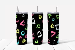 Abstract grunge sublimation design Skinny tumbler wrap design 
