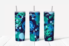 Abstract grunge sublimation design Skinny tumbler wrap design 