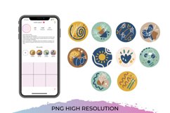Abstract Hand Drawn Social Media Highlights Product Image 1
