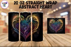 Abstract Intricate Glowing Heart - Sublimation Tumbler Wrap Product Image 1