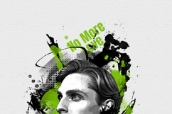 Modern Mixed Media Portrait with Watercolor Effect Product Image 5