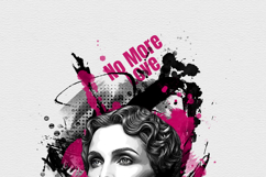 Modern Mixed Media Portrait with Watercolor Effect Product Image 7