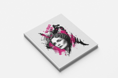 Modern Mixed Media Portrait with Watercolor Effect Product Image 1