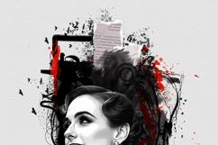 Abstract Mixed Media Portrait Art Photo Effect Product Image 9