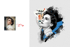 Elegant Abstract Ink Splash Portrait Photo Effect Product Image 3