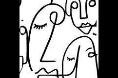 Abstract line face design background Product Image 2