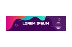 Abstract liquid horizontal banner template background Product Image 1