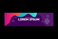 Abstract liquid horizontal banner template background Product Image 2