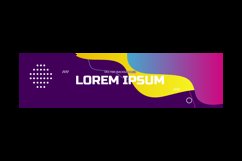 Abstract liquid horizontal banner template vector Product Image 2