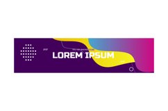 Abstract liquid horizontal banner template vector Product Image 1