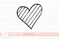 Abstract Doodle Heart Outline Clipart SVG | Valentine Doodle Product Image 1