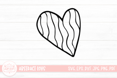 Abstract Doodle Heart Outline Clipart SVG | Valentine Doodle Product Image 1