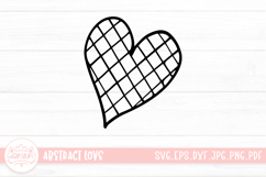 Abstract Doodle Heart Outline Clipart SVG | Valentine Doodle Product Image 1