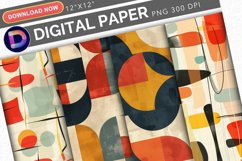 Abstract Mid Century Digital Paper Product Image 1