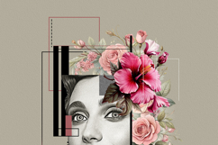 Abstract Minimalist Digital Geometric Collage Photo Effect Product Image 8