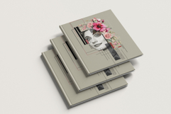 Abstract Minimalist Digital Geometric Collage Photo Effect Product Image 1