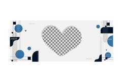 Abstract modern mug printing template with blank frame photo Product Image 1