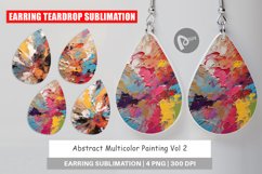 Earring Teardrop Multicolor Painting Product Image 1