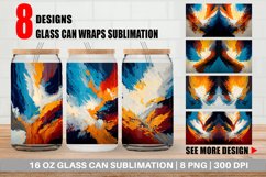 Glass Can Wraps Abstract Oil Painting Product Image 1