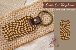 Abstract Pattern Laser Cut Keychain Product Image 1