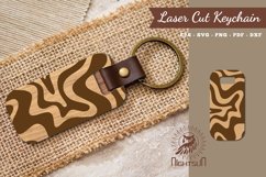 Abstract Pattern Laser Cut Keychain Product Image 1