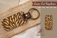 Abstract Pattern Laser Cut Keychain Product Image 1