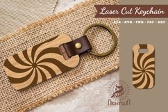 Abstract Pattern Laser Cut Keychain Product Image 1