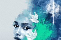 Abstract Portrait Painting Splatter Art Photo Effect Product Image 5