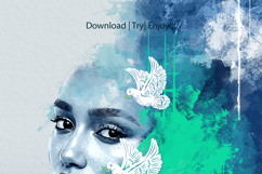 Abstract Portrait Painting Splatter Art Photo Effect Product Image 4