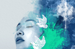 Abstract Portrait Painting Splatter Art Photo Effect Product Image 7