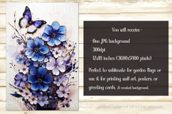 Butterfly Garden Flags, Sublimation Butterfly Backgrounds, 3 Product Image 3