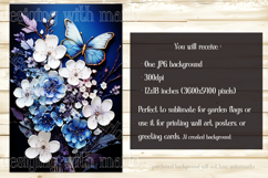 Butterfly Garden Flags, Sublimation Butterfly Backgrounds, 3 Product Image 5