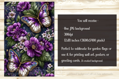 Butterfly Garden Flags, Sublimation Butterfly Backgrounds, 6 Product Image 2