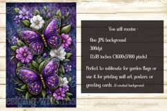 Butterfly Garden Flags, Sublimation Butterfly Backgrounds, 6 Product Image 4